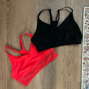 Red & Black Sports Bra Bundle